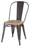 Krzesło Paris Wood metali. sosna naturalna