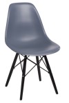 Krzesło P016W  dark grey/black