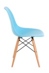 Krzesło P016W  ocean blue, drewniane nogi