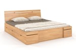 Łóżko drewniane bukowe z szufladami SPARTA Maxi & DR 140x200