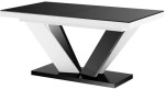 Stół rozkładany VIVA 2 160-256 czarno-biały mix połysk