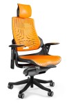 Fotel gabinetowy ergonomiczny WAU czarny elastomer TPE - Mango