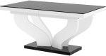 Stół rozkładany VIVA 160-256 Czarno-biały połysk