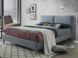 Łóżko tapicerowane Acoma 160x200 kolor szary 131