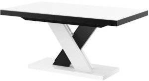 Stół rozkładany XENON LUX 160-256 biało-czarny mix mat