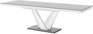 Stół rozkładany VEGAS 160-256 szaro-biały mat