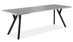 Stół rozkładany Merlin 90-240 cm efekt betonu/czarny