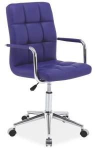 Fotel obrotowy Q-022 fioletowa ekoskóra