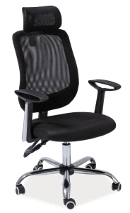 Fotel obrotowy Q-118 ergonomiczny czarny