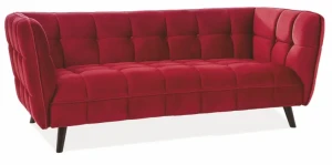 Sofa tapicerowana Castello 3 Velvet bordowy Bluvel 59