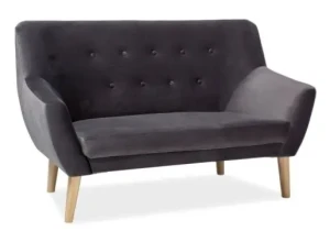 Sofa tapicerowana Nordic 2 Velvet szara Bluvel 14