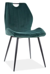 Krzesło tapicerowane Arco Velvet zielony Bluvel 78