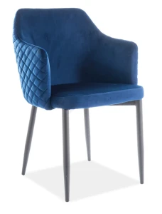 Krzesło tapicerowane Astor Velvet granatowy Bluvel 86