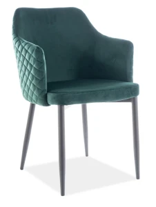 Krzesło tapicerowane Astor Velvet zielony Bluvel 78