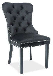 Krzesło tapicerowane August Velvet czarny Bluvel 19