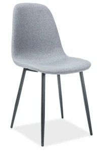 Krzesło tapicerowane Fox szary/czarny