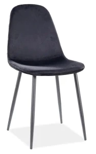 Krzesło tapicerowane Fox Velvet czarny .117