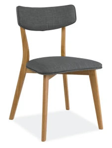 Krzesło drewniane Karl dąb/szary