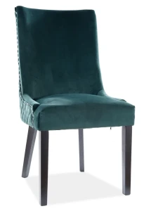 Krzesło tapicerowane Leon Velvet zielony Bluvel 78