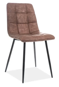 Krzesło Look ekoskóra brązowy