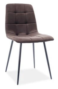 Krzesło tapicerowane Mila Velvet brąz Bluvel 48