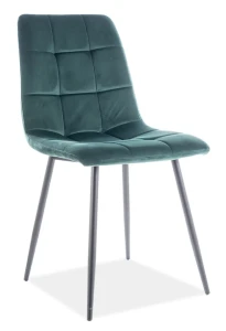 Krzesło tapicerowane Mila Velvet zielony Bluvel 78