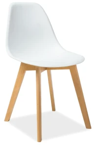 Krzesło Moris buk/biały