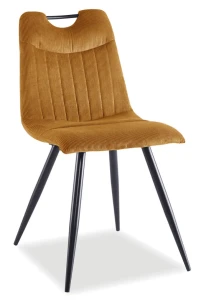 Krzesło tapicerowane Orfe Sztruks curry Fjord 66