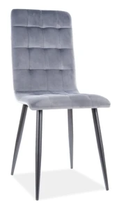 Krzesło tapicerowane Otto Velvet szary Bluvel 14