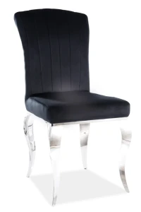 Krzesło tapicerowane Prince Velvet czarny .186