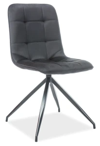 Krzesło tapicerowane Texo Velvet czarny Bluvel 19