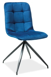 Krzesło tapicerowane Texo Velvet granatowy Bluvel 86