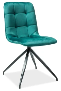 Krzesło tapicerowane Texo Velvet zielony Bluvel 78