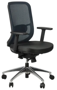 Fotel biurowy z wysuwem siedziska GN-310 Aluminium/Czarny/Niebieski