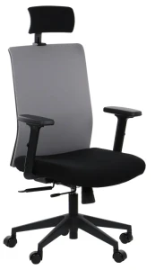 Fotel biurowy z wysuwem siedziska RIVERTON F/H Czarny-Szary