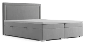 Łóżko kontynentalne Quarto z pojemnikiem 200x200 dwuosobowe tapicerowane