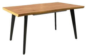 Stół rozkładany Fresno 120-180 cm dąb/czarny