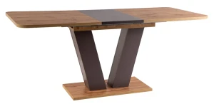 Stół rozkładany Platon 136-176 cm dąb wotan/brąz