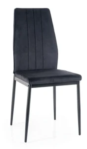 Krzesło tapicerowane Atom Velvet czarny Bluvel 19