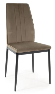 Krzesło tapicerowane Atom Velvet oliwka Bluvel 77