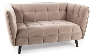 Sofa tapicerowana Castello 2 Velvet ciemny beż Bluvel 40
