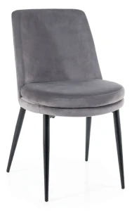 Krzesło tapicerowane Kayla Velvet szary Bluvel 14