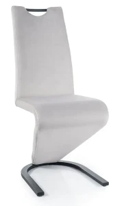 Krzesło H-090 Velvet jasnoszary Bluvel 03