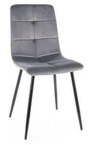 Krzesło tapicerowane Ivo Velvet szary Bluvel 14
