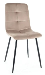 Krzesło tapicerowane Ivo Velvet ciemny beż Bluvel 40