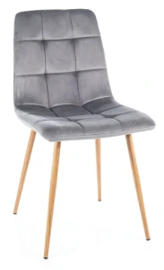 Krzesło tapicerowane Mila D Velvet szary Bluvel 14
