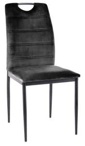 Krzesło tapicerowane Rip Velvet czarny Bluvel 19