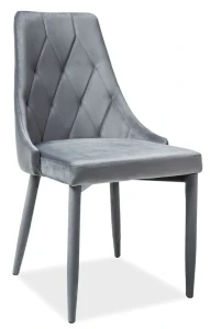 Krzesło tapicerowane Trix Velvet szary Bluvel 14