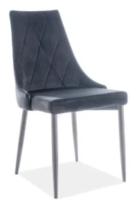 Krzesło tapicerowane Trix B Velvet czarny Bluvel 19