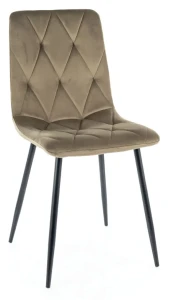 Krzesło tapicerowane Tom Velvet oliwka Bluvel 77